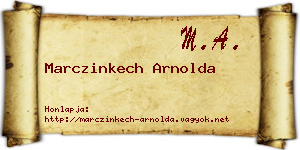 Marczinkech Arnolda névjegykártya